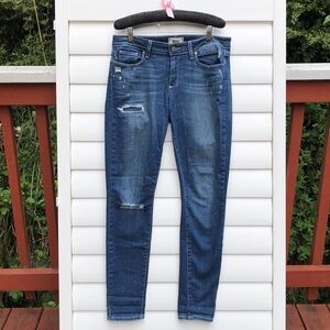 Paige distressed skinny jeans size 31